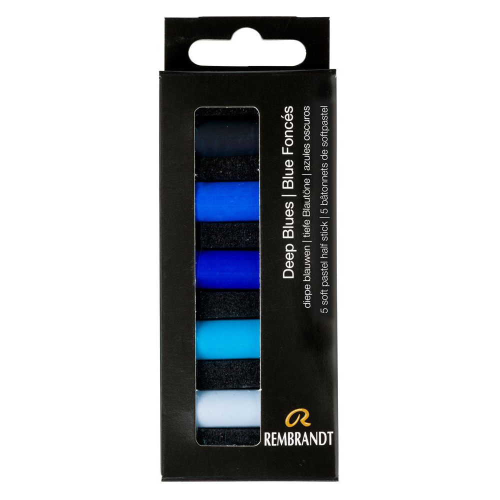Набор мягкой пастели "Rembrandt Half Pastel", 5 цветов, темные синие