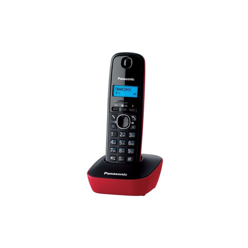 Беспроводной телефон Panasonic "Dect KX-TG1611RU", красный