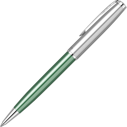 Ручка шариковая автоматическая Parker "Sonnet Essential SB K545", 0,7 мм, серебристый, зеленый, стерж. черный - 6