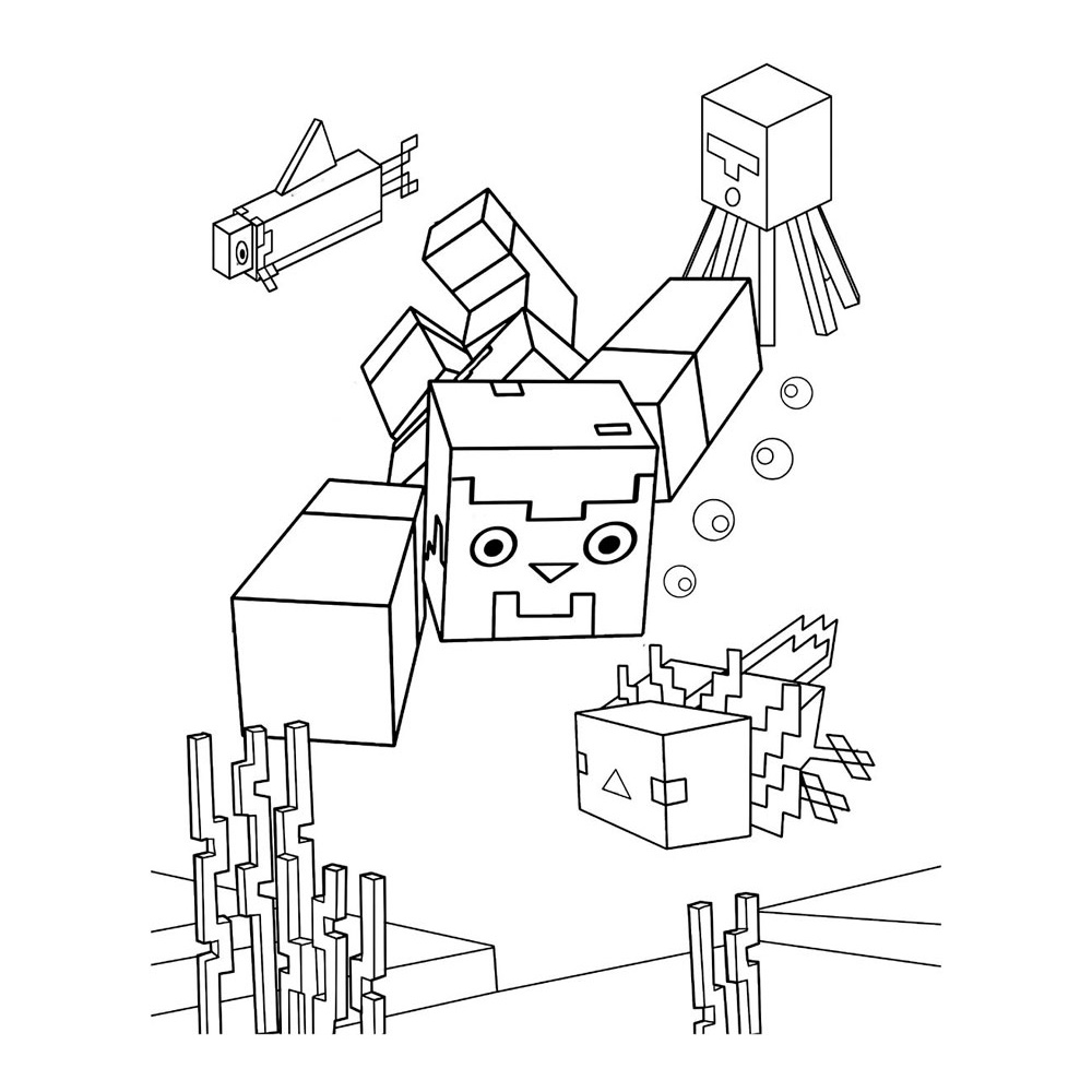 Раскраска "Крутая раскраска для фанатов Minecraft" - 3