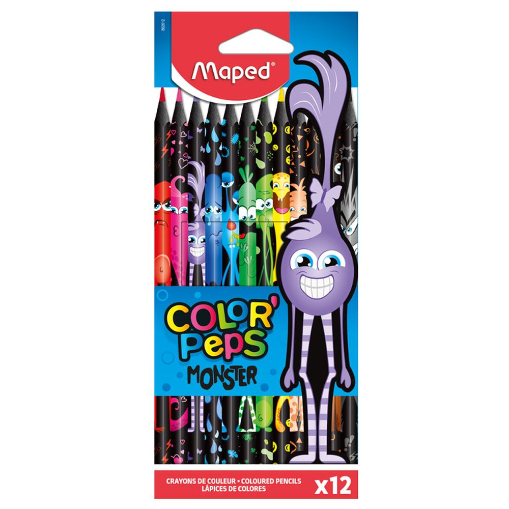 Цветные карандаши "Color' Peps Monster", 12 цветов, -30%