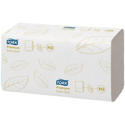 Полотенца бумажные ультрамягкие, Н3 "Tork Premium ZZ", ZZ-сложение, 2 слоя, 200 листов