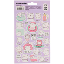 Набор наклеек бумажных "Sweet bear", 1 лист, 21x12 см