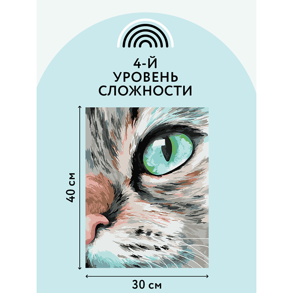 Картина по номерам "Кошачий взгляд" - 3