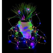 Гирлянда LED "Нить" с насадками "Роса", 10 м, разноцветный