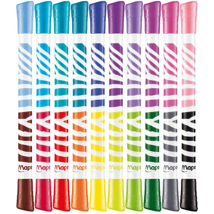 Фломастеры двухсторонние Maped "Duo Color Peps", 10 шт., -30% - 2