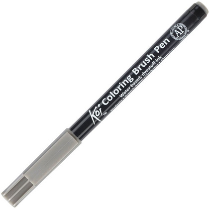 Маркер акварельный "Koi Color Brush", холодный темно-серый
