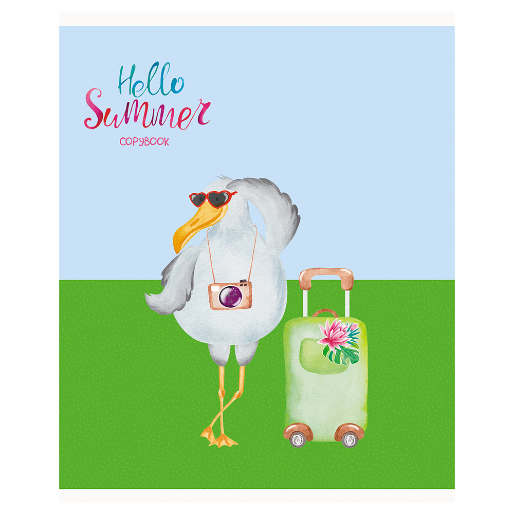 Тетрадь "Hello summer", А5, 48 листов, клетка, ассорти - 6