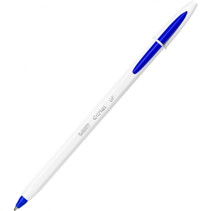 Ручка шариковая "Bic Cristal Up", 0.35 мм, белый, синий, стерж. синий - 3