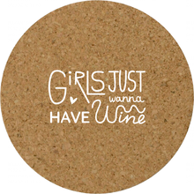 Костер для стаканов "Girls just wanna have wine"