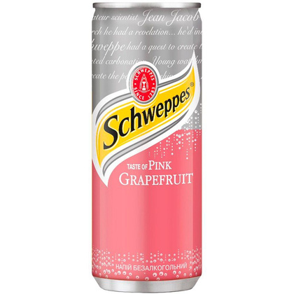 Напиток "Schweppes", со вкусом розовый грейпфрут, 0.33 л