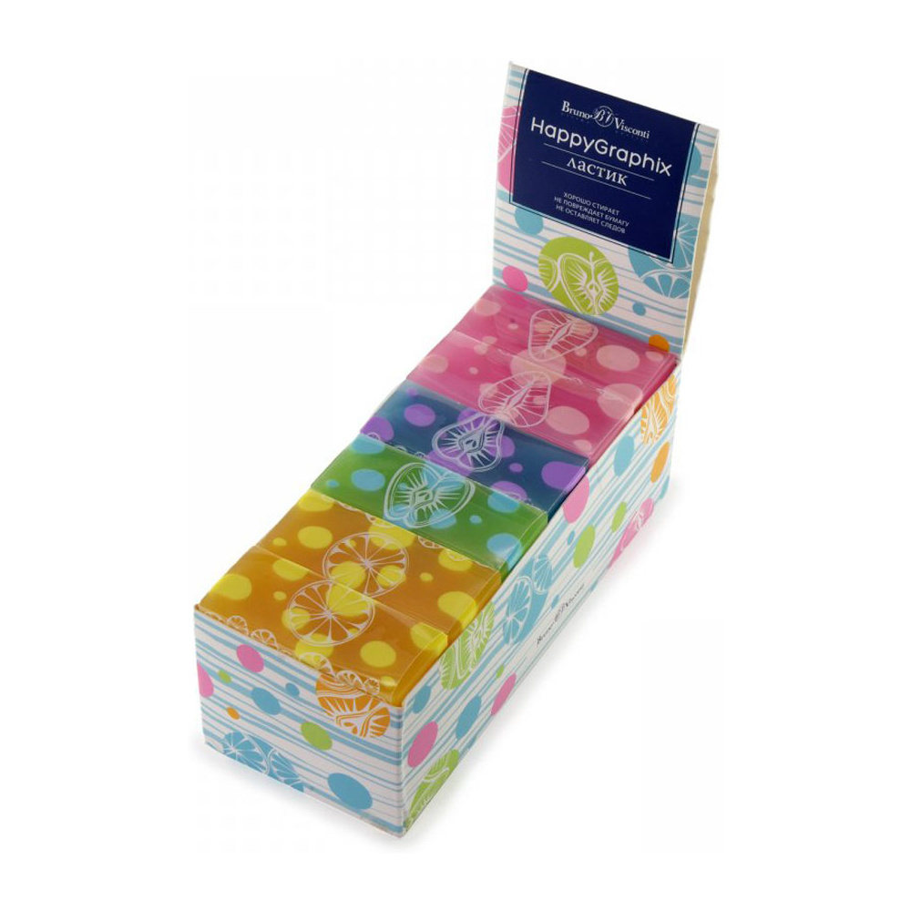 Ластик "HappyGraphix Fresh", 1 шт, ассорти - 2