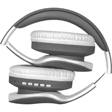 Наушники беспроводные Defender "FreeMotion B525", Bluetooth, серый, белый