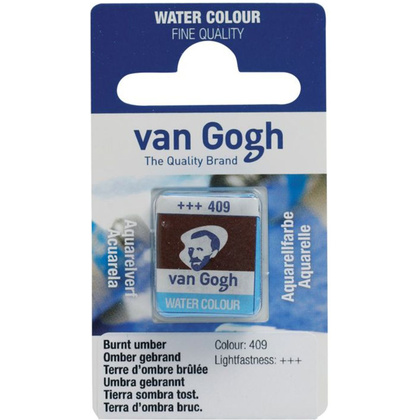 Краски акварельные "Van Gogh", 409 умбра жжёная, кювета