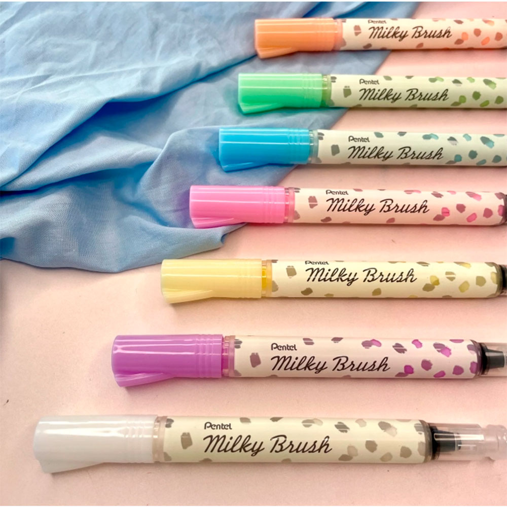 Маркер-кисть "Milky Brush", синий пастельный - 12