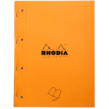 Сменный блок для тетради на кольцах "Rhodia", А4+, 80 листов, линейка, оранжевый