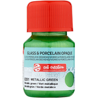 Краски декоративные "GLASS&PORCELAIN OPAQUE", 30 мл, 8201 зеленый металлик