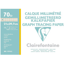 Калька миллиметровая "CF", А4, 70-75 г/м2, 12 листов