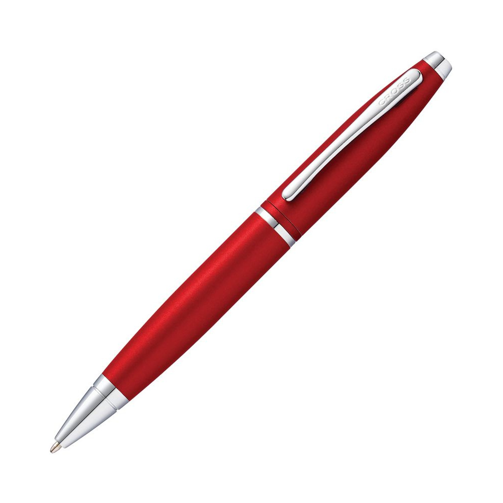 Ручка шариковая автоматическая "Cross Calais Matte Metallic Crimson", 0.7 мм, матовый малиновый, серебристый, стерж. черный