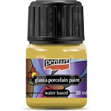Краски для стекла и керамики "Pentart Glass&Porcelain", 30 мл, золотой