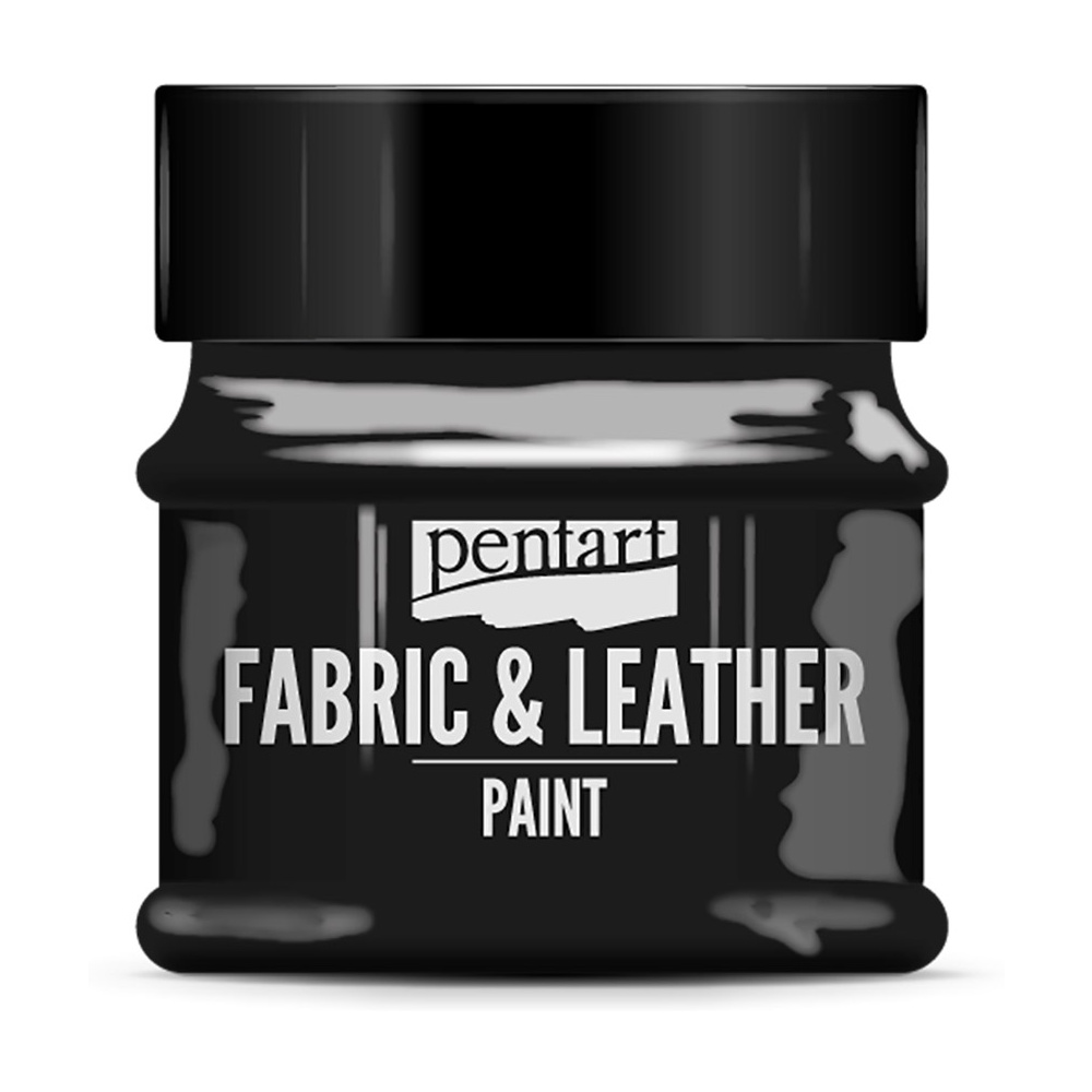 Краска для текстиля "Pentart Fabric & Leather paint", 50 мл, черный