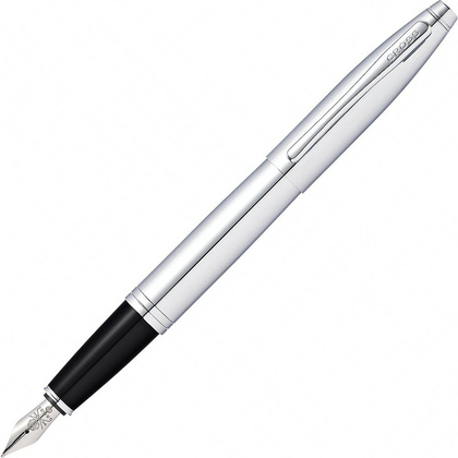Ручка перьевая "Cross Calais Polished Chrome", M, серебристый, патрон черный
