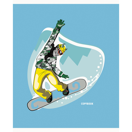 Тетрадь "Snowboarding", А5, 48 листов, линейка, ассорти - 8