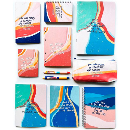 Записная книжка "Paints" А6, 64 листа, линейка, синий - 3