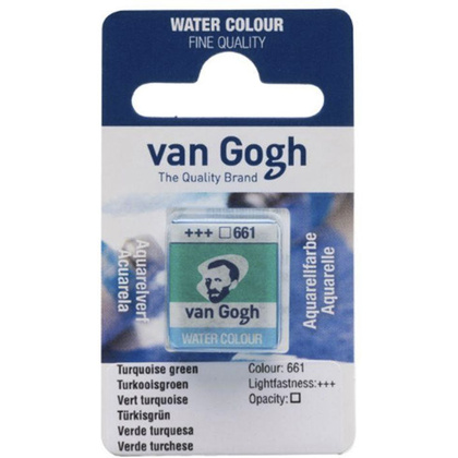Краски акварельные "Van Gogh", 661 бирюзовый зеленый, кювета