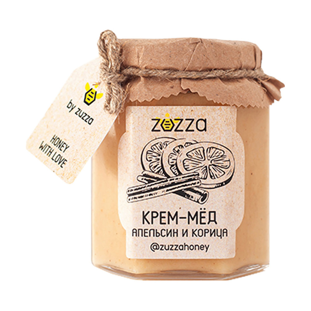 Мед-крем "Zuzza", апельсин, корица, 240 г