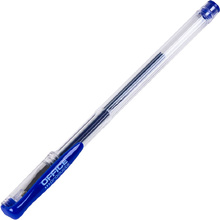 Ручка гелевая "Office Products", 0.5 мм, прозрачный, стерж. синий