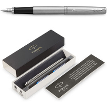 Ручка перьевая "Parker Jotter Stainless Steel", F, серебристый, патрон синий