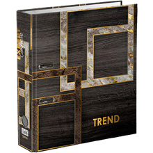 Папка-регистратор "Trend Wood&Stone", А4, 75 мм, ламинированный картон, венге