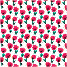 Бумага декоративная в рулоне "Red tulips", 1x0.7 м, 90 г/м2, разноцветный