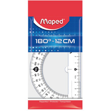 Транспортир 180° Maped, 10 см, прозрачный