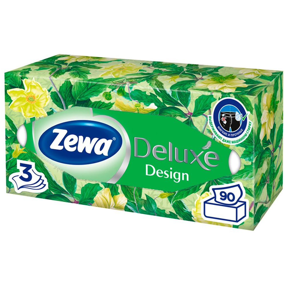 Салфетки косметические "Zewa Deluxe", 90 шт - 2