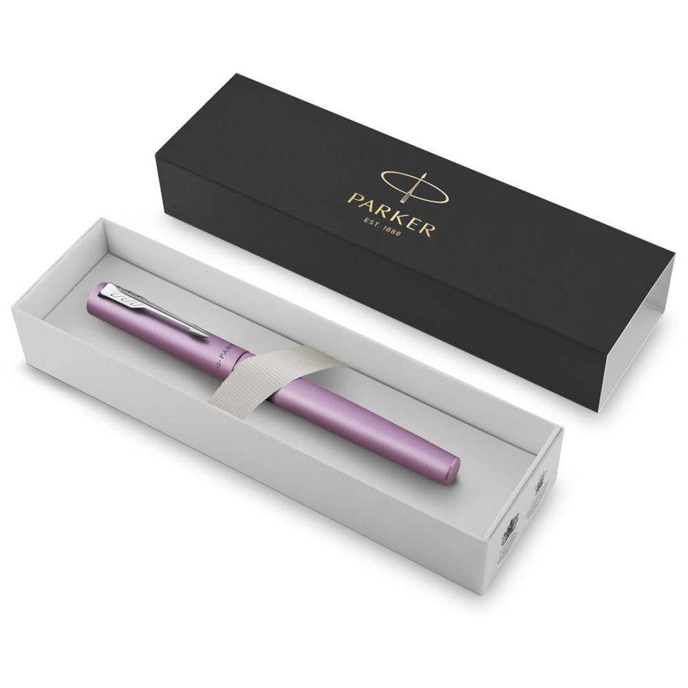 Ручка перьевая Parker "Vector XL F21", F, лиловый, патрон синий - 4