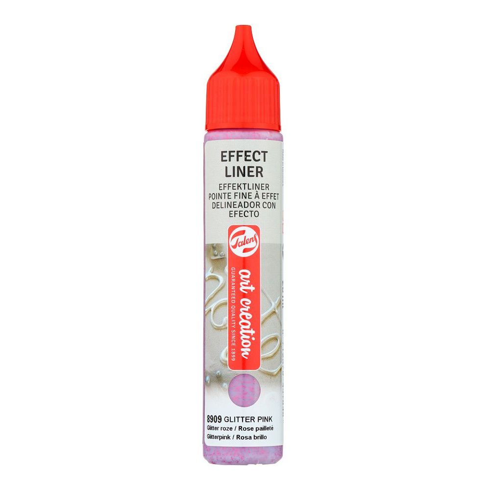 Контур декоративный "EFFECT LINER", 28 мл, 8909 розовые блестки