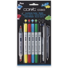 Набор маркеров перманентных "Copic ciao" 5+1, яркие цвета