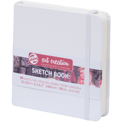 Скетчбук "ArtCreation", 12x12 см, 140 г/м2, 80 листов, белый