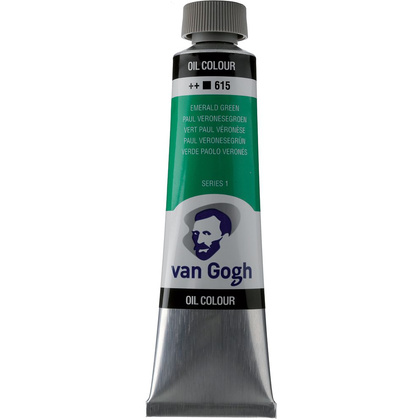 Краски масляные "Van Gogh", 615 зеленый изумрудный, 40 мл, туба