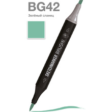 Маркер перманентный двусторонний "Sketchmarker Brush", BG42 зеленый сланец