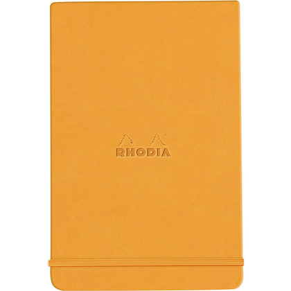 Блокнот "Rhodiarama Webnotepad" на резинке, A5, 96 листов, линейка, оранжевый