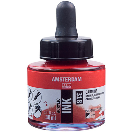 Краски жидкий акрил "Amsterdam", 318 кармин, 30 мл