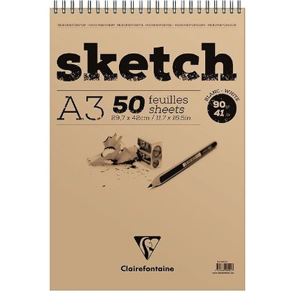 Скетчбук "Sketch", A3, 90 г/м2, 50 листов, коричневый