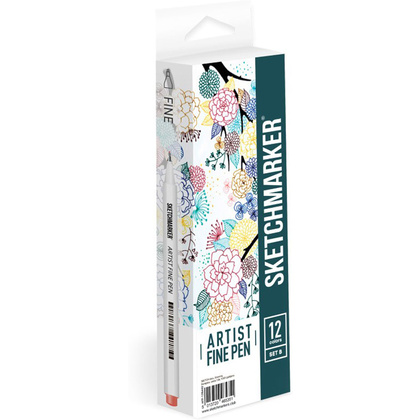 Ручки капиллярные "Sketchmarker. Basic 2", 12 шт.
