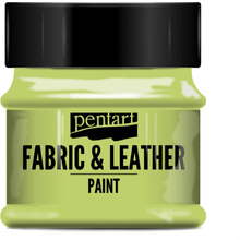 Краска для текстиля "Pentart Fabric & Leather paint", 50 мл, зеленый лайм