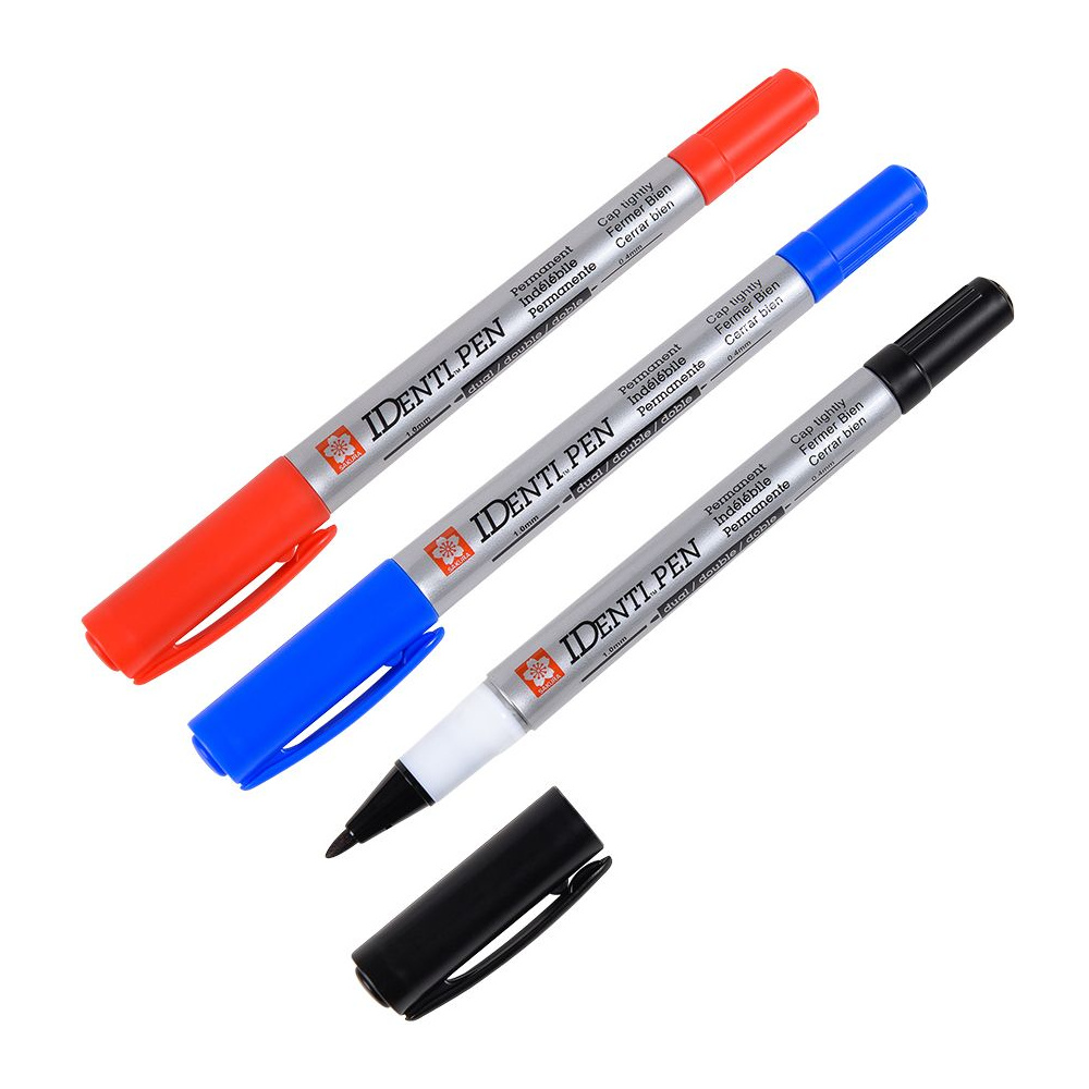 Маркер перманентный "Identy-Pen" двухсторонний, черный - 4