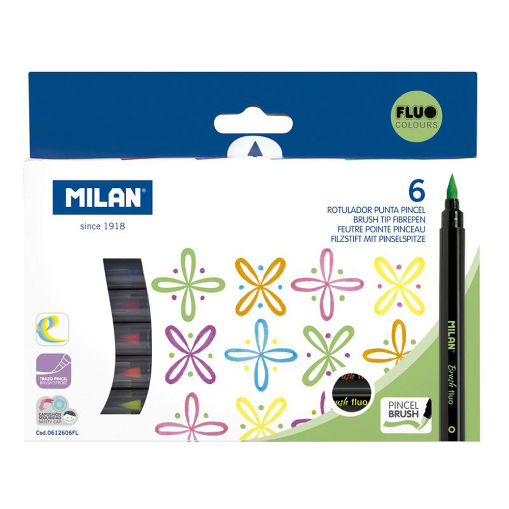 Фломастеры "Milan", 6 шт