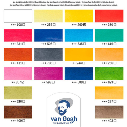 Набор красок акварельных "Van Gogh", 20 цветов, 10 мл - 2